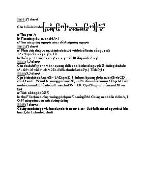 Đề thi thử môn Toán lớp 8 - Đề số 9